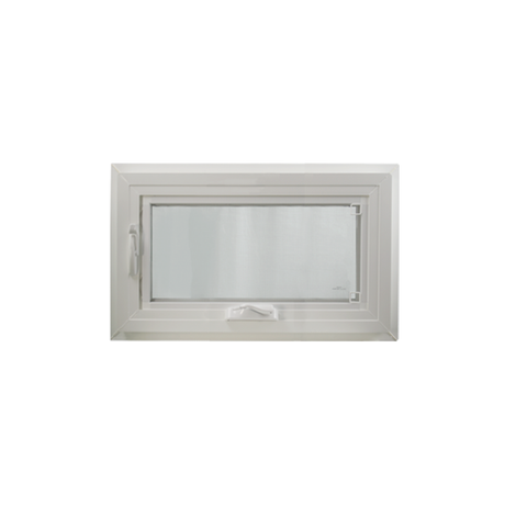 36" x 16" Crank Out Double Pane Windows Tempered Glass Low-E Clear White Back