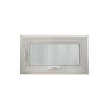 42" x 16" Crank Out Double Pane Windows Tempered Glass Low-E Clear White Back