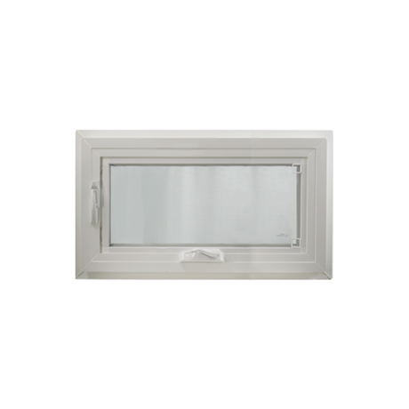 42" x 16" Crank Out Double Pane Windows Tempered Glass Low-E Clear White Back