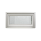 48" x 16" Crank Out Double Pane Windows Tempered Glass Low-E Clear White Front