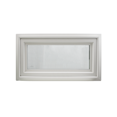 48" x 16" Crank Out Double Pane Windows Tempered Glass Low-E Clear White Front