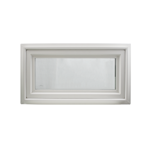 48" x 16" Crank Out Double Pane Windows Tempered Glass Low-E Clear White Front
