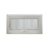 48" x 16" Crank Out Double Pane Windows Tempered Glass Low-E Clear White Back
