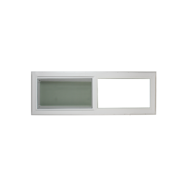 Horizontal Window 36" x 12" Double Pane Tempered Glass Front