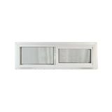 Horizontal Window 48" x 12" Double Pane Tempered Glass Back