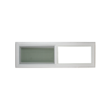 Horizontal Window 48" x 12" Double Pane Tempered Glass Front