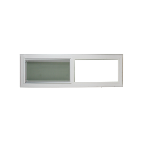Horizontal Window 48" x 12" Double Pane Tempered Glass Front