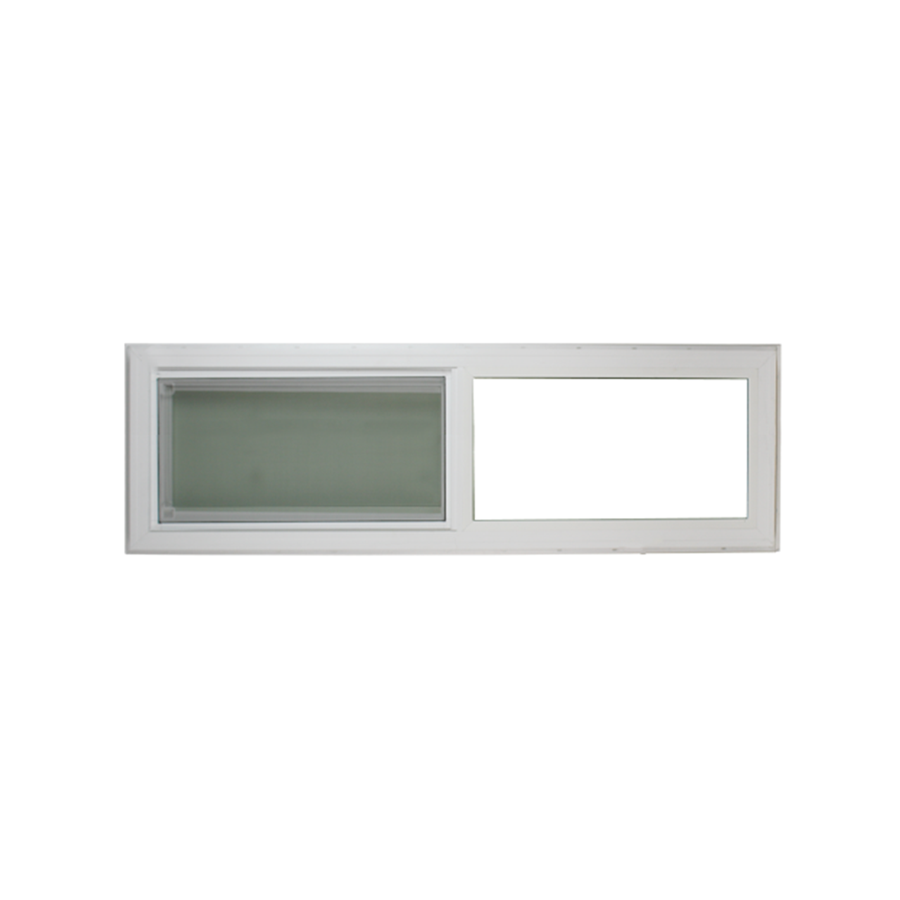 Horizontal Window 48" x 12" Double Pane Standard Glass Clear Front