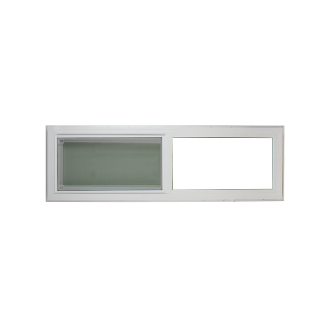 Horizontal Window 48" x 12" Double Pane Standard Glass Clear Front
