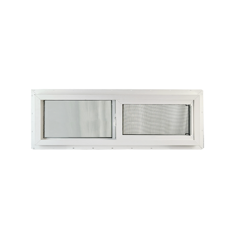 Horizontal Window 48" x 16" Double Pane Tempered Glass Back