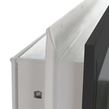 Transom Window 48" x 12" Double Pane Standard Glass Clear Black Side