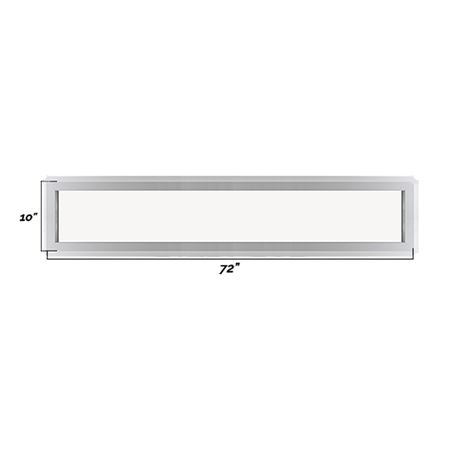 Fixed 10" x 72" Transom Double Pane Tempered Low-E Clear PVC Window Dimensions