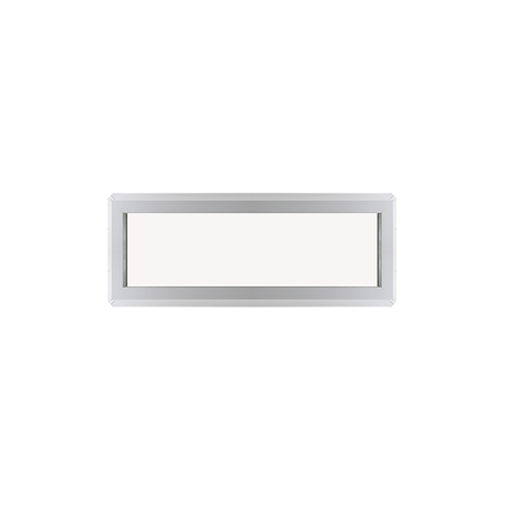 Fixed 12" x 24" Transom Double Pane Tempered Low-E Clear PVC Window Back