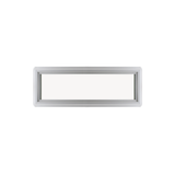 Fixed 12" x 30" Transom Double Pane Tempered Low-E Clear PVC Window Front