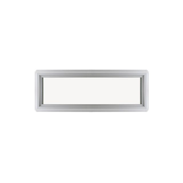Fixed 12" x 30" Transom Double Pane Tempered Low-E Clear PVC Window Front