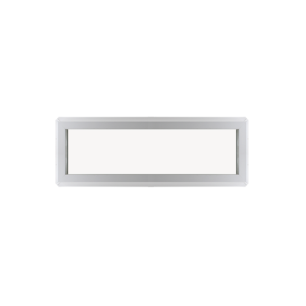 Fixed 12" x 30" Transom Double Pane Tempered Low-E Clear PVC Window Back
