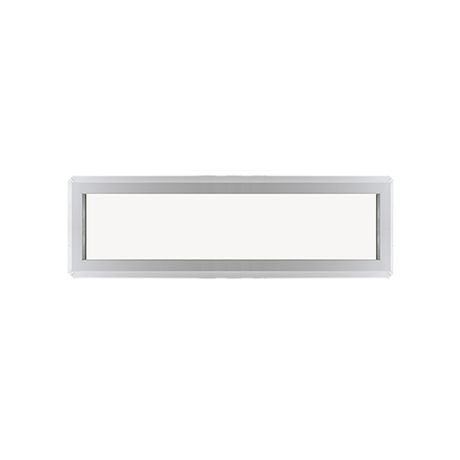 Fixed 12" x 48" Transom Double Pane Tempered Low-E Clear PVC Window Back