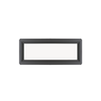 Fixed 16" x 30" Transom Double Pane Tempered Low-E Clear PVC Window Black Front
