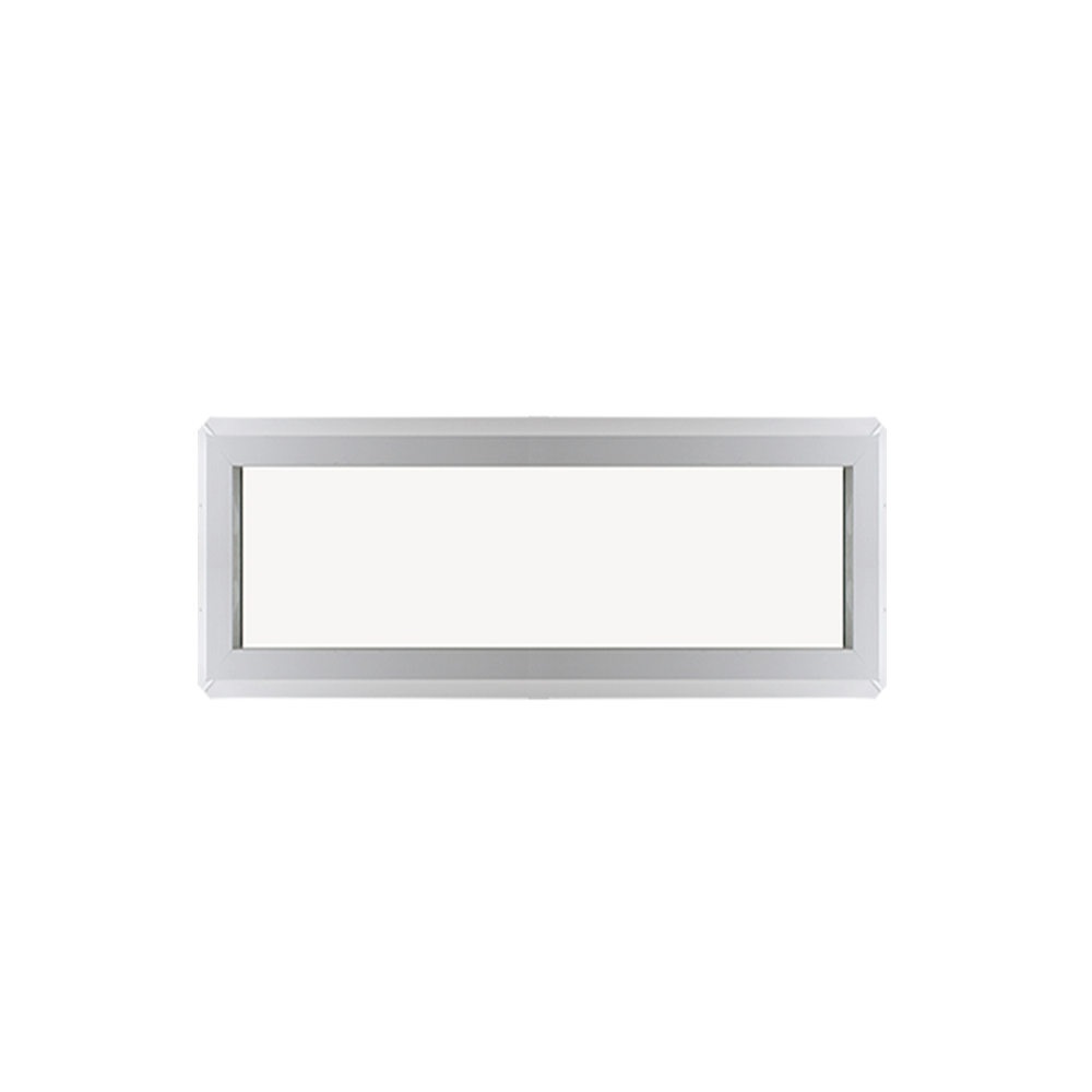 Fixed 16" x 30" Transom Double Pane Tempered Low-E Clear PVC Window Back