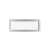 Fixed 16" x 30" Transom Double Pane Tempered Low-E Clear PVC Window Back