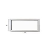 Fixed 16" x 30" Transom Double Pane Tempered Low-E Clear PVC Window Dimensions