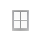 20" x 25" Barn Sash Window with Standard Glass PVC