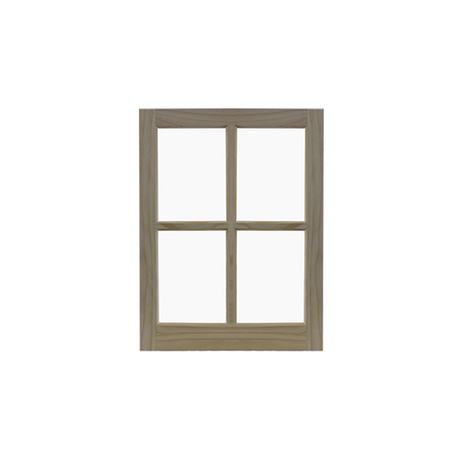 22" x 29" Barn Sash Window with Standard Glass Wood