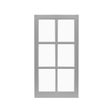 22" x 41" Barn Sash Window with Standard Glass PVC