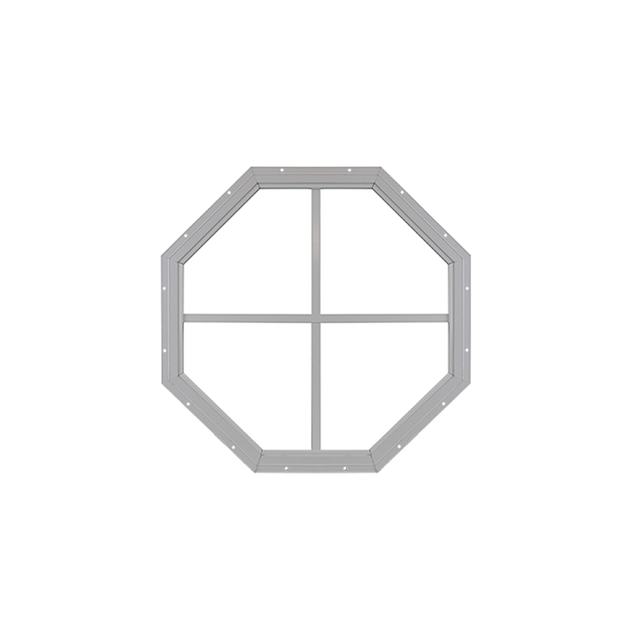 Fixed 14" Octagon Window with Tempered Glass White Flush