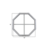 Fixed 14" Octagon Window with Tempered Glass Dimensions
