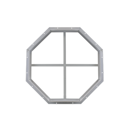 Fixed 18" Octagon Window with Tempered Glass White Flush Back