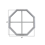 Fixed 18" Octagon Window with Tempered Glass Dimensions