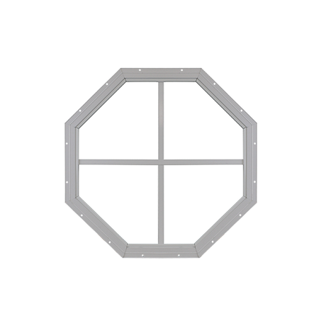 Fixed 18" Octagon Window with Tempered Glass White Flush