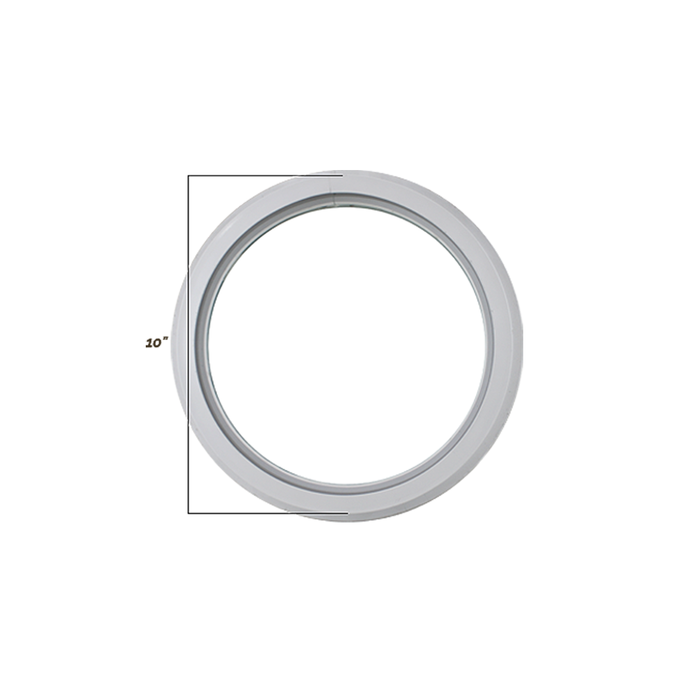 Fixed 10" Round Window with Tempered Glass Dimensions