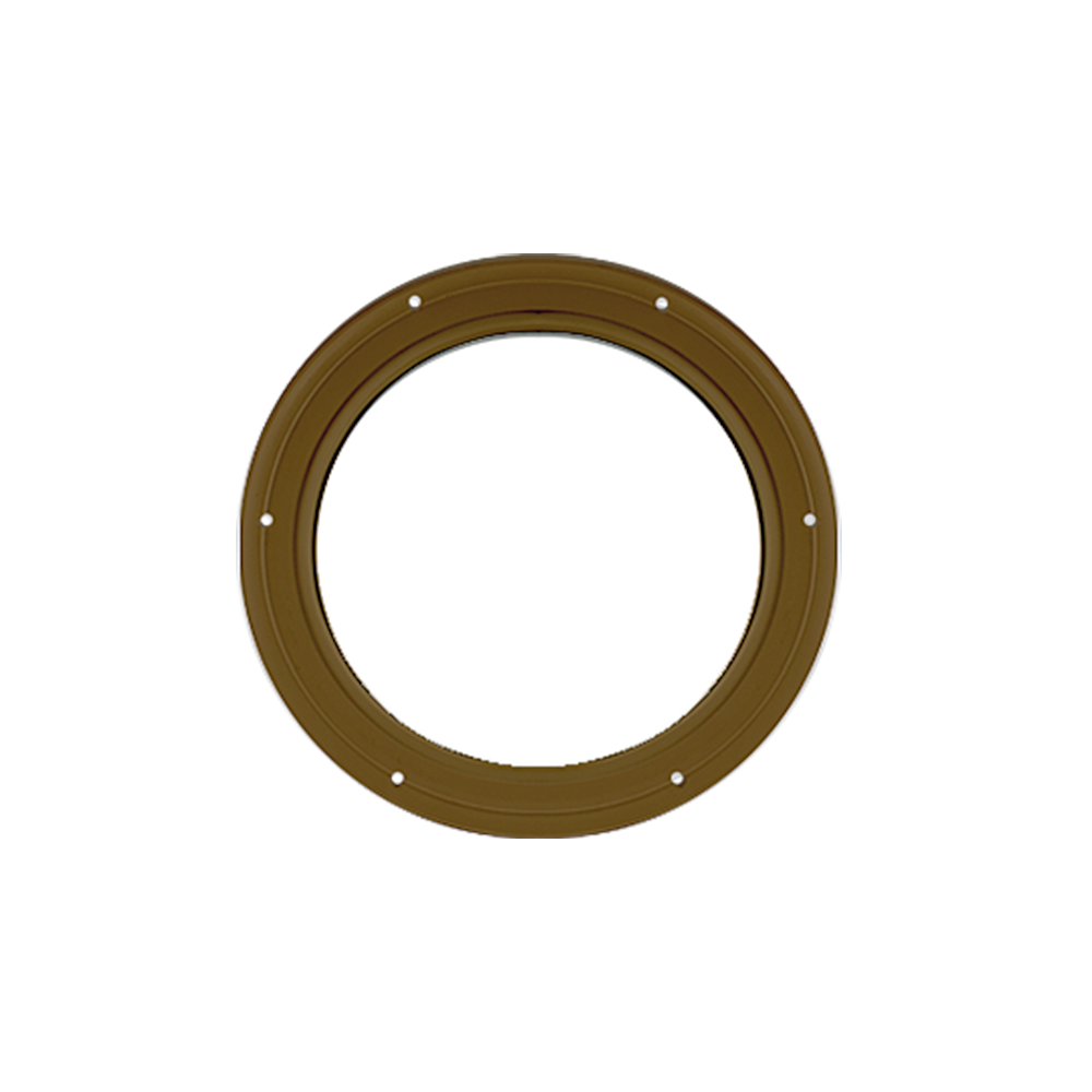 Fixed 16" Round Window with Tempered Glass Brown Flush