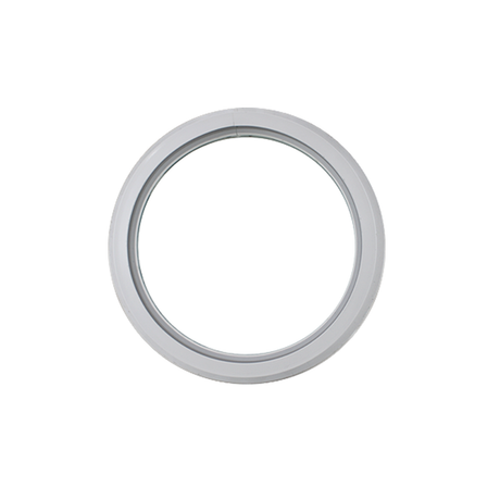 Fixed 16" Round Window with Tempered Glass White Flush Back