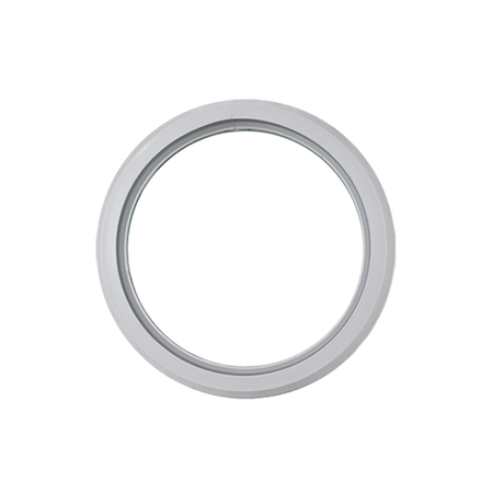 Fixed 18" Round Window with Tempered Glass White Flush Back