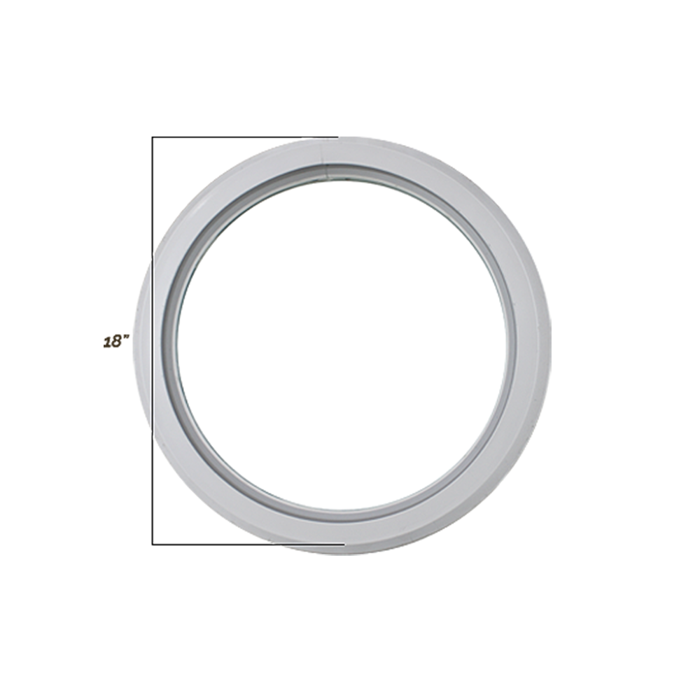 Fixed 18" Round Window with Tempered Glass Dimensions