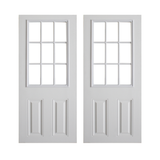 2 Panel 9 Lite Textured Fiberglass Door - Shed Windows and More, Inc.