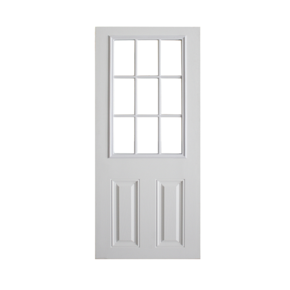 2 Panel 9 Lite Textured Fiberglass Door - Shed Windows and More, Inc.