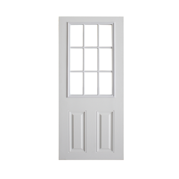 2 Panel 9 Lite Textured Fiberglass Door - Shed Windows and More, Inc.