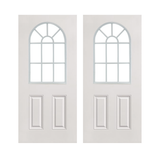 2 Panel 11 Lite Arched Textured Fiberglass Door - Shed Windows and More, Inc.