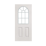 2 Panel 11 Lite Arched Textured Fiberglass Door - Shed Windows and More, Inc.