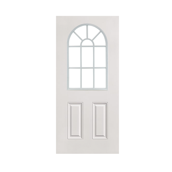 2 Panel 11 Lite Arched Textured Fiberglass Door - Shed Windows and More, Inc.