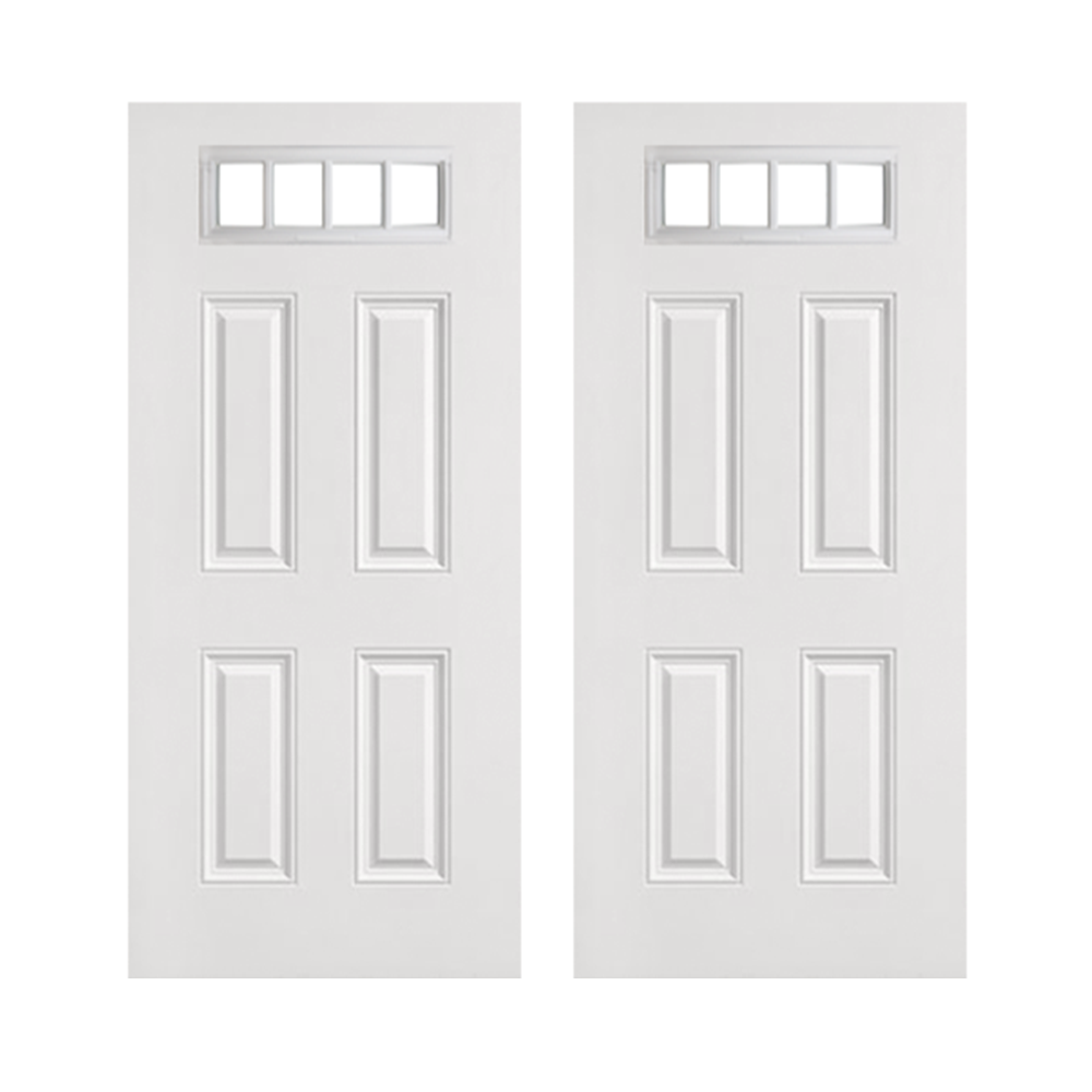 4 Panel 4 Lite Top Textured Fiberglass Door - Shed Windows and More, Inc.