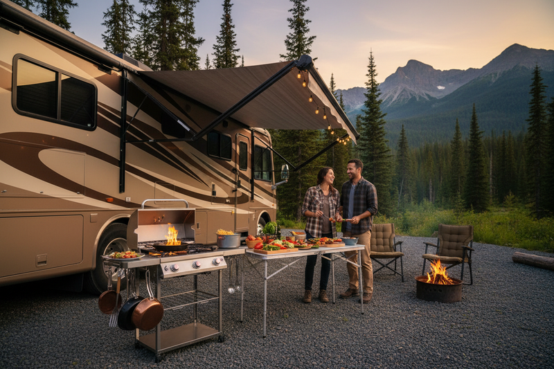 cooking outside an RV