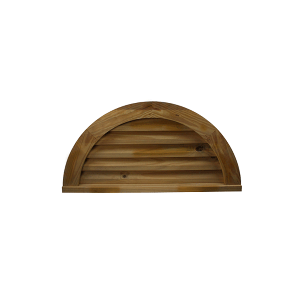 Half Round Half Octagon Back Wood Vent - Shed Windows and More, Inc.