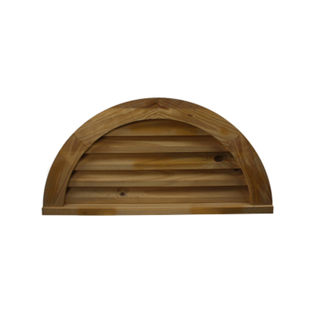 Half Round Half Octagon Back Wood Vent - Shed Windows and More, Inc.