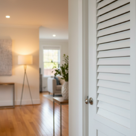 Louver Door Insert Flush Door - Shed Windows and More, Inc.