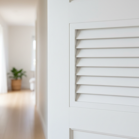 Louver Door Insert Flush Door - Shed Windows and More, Inc.